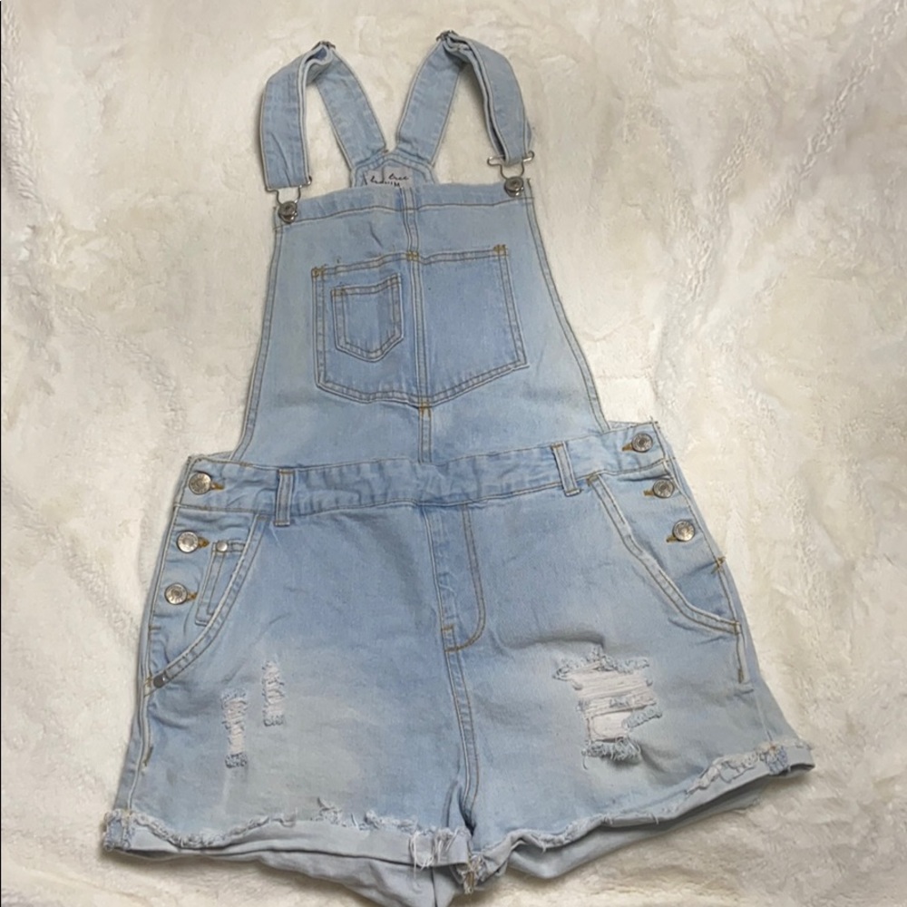 Love tree denim overalls
